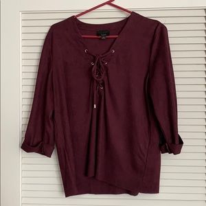 Maroon top